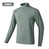 Sudadera con Cuello Alto y Forro Polar para Hombre y Mujer, Estilo Otoño e Invierno, 7A Antibacteriana, Media Cremallera, Calefacción Infrarroja Lejana, Transpirable, Ropa Interior Top Deportivo