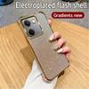 Funda Adecuada para Vivo V80Lite Y05E V70 V60 X300Fe Y31D Y39 con Brillo en las Cuatro Esquinas Electrochapada