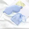 Set de dos piezas: antifaz de seda sintética de doble cara para dormir y bolsa con cordón, antifaz de seda auténtica bloqueador de luz y transpirable, venta al por mayor de fábrica