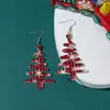 2024 Pendientes Colgantes de Muñeco de Nieve de Cuero Navideño Transfronterizos Europeos y Americanos Pendientes para Mujer Regalos de Navidad