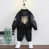 Chaqueta de Cuero para Niños Coreana 2025 Nuevo Abrigo Ropa de Otoño e Invierno para Bebé Chaqueta Biker Elegante de Primavera para Niños Moderna