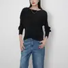 Camiseta de Manga Larga Miyake para Mujer, Nuevo Estilo Primavera 2026, Diseño Artístico de Pliegues Irregulares, Top de Nicho para Mujer