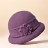 Nuevo Sombrero de Lana Tejido de Invierno Cálido para Mujeres Mayores con Anillo de Esponja y Forro de Terciopelo Grueso para Personas de Mediana Edad y Mayores