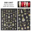 Adesivos de Unha de Natal com Glitter Dourado Adesivos Planos Boneco de Neve Natalino DIY Acessórios para Nail Art Estilo Dh