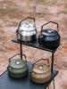Hervidor de acero inoxidable 304 tetera de picnic al aire libre camping 1L cafetera con boquilla hervidor portátil de gran capacidad