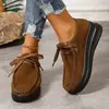 Zapatos de mujer de talla grande estilo europeo y americano, zapatillas con plataforma y cordones, zapatos casuales nuevos de exportación para mujer primavera/verano 2026 transfronterizos