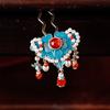 Horquilla Antigua Azul Quemado Estilo Heil Bright Accesorios para el Cabello Versátil Elegante Elegante Diario Fresco Accesorios Hanfu Lindo