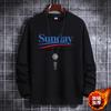 Suéter de cuello redondo para hombre, camiseta de manga larga interior estilo americano de primavera y otoño, ropa de otoño para hombre, camisa básica superior