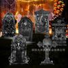2026 Original Nuevo Cartel de Jardín de Halloween Fiesta de Halloween Negro Realista Lápida Decoración Cartel de Jardín