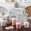 Amazon se especializa en Tazas Cerámicas Nórdicas con Patrones de Mármol y Cucharas, Vasos de Agua, Tazas de Café y Cajas de Regalo que se Pueden Personalizar