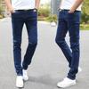 Jeans de color claro con diseño de copo de nieve para primavera y otoño, pantalones ajustados para hombre, estilo coreano slim, pantalones elásticos modernos para hombre, pantalones casuales