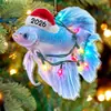 Amazon Nuevo 2026 Navidad Colgante Acrílico Animal Sombrero de Navidad Transfronterizo Decoración Árbol de Navidad Colgante Venta al por Mayor