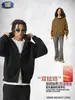Ropa para Hombre Transfronteriza 350g Estilo Desértico Chaqueta Cárdigan con Capucha de Doble Cremallera Sudadera Jacket de Forro Polar Americano Niebla