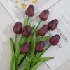 Flores Tulipa Artificiais Mini Pu, Ornamentos Florais para Casamento e Decoração de Casa Transfronteiriça, Venda Direta e Atacado do Fabricante