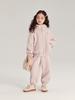 2024 Nuevo Traje Cálido Holgado de Otoño e Invierno Pudín Haru Girls Otoño Chaqueta con Capucha Pantalones Casuales Conjunto de Dos Piezas