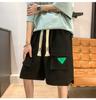 Shorts Pocket Shorts Masculinos da Moda Verde Calças de Cinco Pontos Verão Fino Casual Calças de Médio Comprimento Folgadas All-match