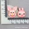 Accesorios para el Cabello de Piel de Cerdo Material Animales de Dibujos Animados DIY Pegamento de Crema Accesorios de Resina Tocado Conejo Accesorios para Funda de Teléfono Móvil