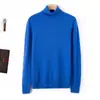 Otoño e Invierno Nuevo Suéter de Lana de Cuello Alto 100% Lana Pura Suéter para Hombre Estilo Engrosado para Hombre Capa Base Tejido de Punto Holgado