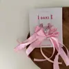 Combinación de Pinza para el Cabello y Diadema con Lazo Rosa Dulce Pinza para el Cabello de Bebé Pinza Lateral Banda de Goma