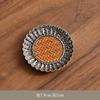 Posavasos de Aleación de Plata Antigua China, Posavasos de Bambú, Aislamiento Térmico, Soporte para Taza de Té, Platillo, Accesorios para Juego de Té Kung Fu con Estante de Almacenamiento