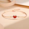 Collar nacional de moda original Xiangyun Ruyi para mujer, cadena para clavícula de plata de ley 925, ágata roja, estilo chino retro nuevo, joyería de celebridad en línea