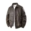 Jaqueta de couro nova masculina plus size, casaco de couro masculino de moda transfronteiriço, peça de outer wear masculina para primavera e outono, jaqueta biker moderna estilo americano com letras