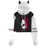 Comércio exterior transfronteiriço novo dia difuso Demon Slayer fantasma matar lâmina com capuz orelhas de gato contraste cor suéter feminino