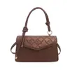 2026 Bolsa Feminina Simples Colorida Estampada Moda Estilo Coreano Chique Nova Bolsa Quadrada Pequena Bolsa Transversal de Mão Chique Casual
