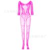 Uniforme de ropa interior sexy europea y americana jacquard mono con cordones entrepierna abierta pantimedias medias comercio exterior nuevo w594
