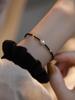 Pulsera de amor con forma de estrella y lazo de espinela negra de colores, estilo de lujo ligero, pulsera de perlas de agua dulce para mujer