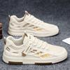 Zapatos de Hombre Otoño Transpirables Antiolor Zapatos de Malla Zapatillas Casuales Versátiles de Moda Estudiante Deportes Suela Blanda Zapatos de Moda Blancos