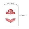Pegatinas de Tatuaje de Mariposa Flor de Muñeca Transfronterizas Coloridas para Manos y Brazos, Alto Valor, Hermosas, Atmosféricas, Estéticamente Agradables, No Tóxicas