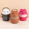 Bolsa Saco Urso com Camadas Duplas para Almoço de Trabalhadores de Escritório Marmita Estilo Japonês Marmita de Estudante Grande Capacidade Personalização