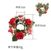 Guirnalda de Candelabro de Flores Silvestres Pequeñas con 3 Rosas Simuladas Decoración del Hogar para el Día de San Valentín Guirnalda de Decoración de Mesa para Halloween