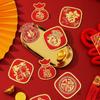 Novedad Estilo Rojo Festivo Carácter "Fu" Ganchos Adhesivos, Adhesivo Fuerte, Sin Taladro, Ganchos Pegajosos Sin Marca, Ganchos de Nudo Chino al por Mayor