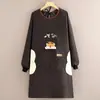 Delantal de Trabajo Extendido para Peluquero de Mascotas Anti-Pelo Gato Mascota Impermeable Resistente al Aceite Reversible Manga Larga Monos Estampado