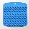 Mantel Cuadrado de Silicona Aislante del Calor Anti-Caliente Impermeable para Cocina Mesa de Comedor Antideslizante Base para Ollas Posavasos Manteles de Silicona Resistentes al Calor