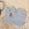 Chaleco para mascotas de otoño e invierno con estampado a cuadros, adecuado para perros pequeños y medianos, sin mangas, hecho de terciopelo cálido, para perros Bichón Frisé y Teddy