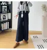O efeito emagrecedor definitivo! Novos jeans de perna larga de outono para mulheres baixinhas, cintura alta, modeladores, largos, calças cropped de perna reta