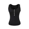 Colete com Alça de Botão Feminino Design Sutil Top Moda Primavera Verão Slim Fit Camada Base Roupas Apertado Sexy Decote Baixo Colete