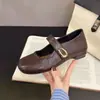 Sapatos de Salto Oculto de 4cm Estilo Retrô Francês Metal Velcro Mary Jane Sapatos de Salto Único Novo Estilo Primavera/Outono Estilo de Festa Sapatos de Salto Único