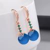 S925 prata esterlina natural azul e branco verde ágata brincos feminino verde zircão vermelho calcedônia brincos longos amarelo gema orelha gancho ornamentos