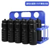 Portabotellas de agua para entrenamiento de fútbol, portavasos plegable para atleta, estante para bebidas de entrenamiento de fútbol de 10 agujeros