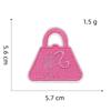 Nuevo Parche de Tela de Niña de Dibujos Animados Rosa Muñeca Etiqueta Bordada por Computadora Parche de Bordado Parche con Agujero Accesorios para Ropa Venta al por Mayor