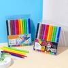 1871 bolsa para bolígrafos de acuarela 12 colores bolígrafo de color de doble punta pincel para niños lavable suministros de arte para estudiantes fabricantes venta al por mayor