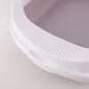 Caja de Arena para Gatos Pequeña Semi-cerrada con Valla Alta Caja de Arena Abierta para Mascotas Suministros para Gatos Inodoro Arenero