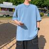 22 Colores Camiseta Antibacteriana de Manga Corta Estilo Hong Kong Verano para Hombres y Mujeres Camiseta de Cinco Mangas para Hombre Personalizada Top de Dos Cortes Ropa