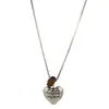 Collar de Acero de Titanio con Letra de Piedra Natural en Forma de Corazón para Mujer, Estilo de Gama Alta de Nicho, Cadena Larga para Suéter, Accesorio Versátil para el Día a Día