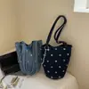 Bolso de Tote Estilo Perezoso Casual Nuevo 2025 Moda Chica Ins Vaquero Bolso de Viaje Versátil Bolso de Hombro