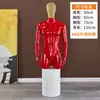 Modelo Masculino de Meio Corpo com Pernas Loja de Roupas Balcão Display Placa de Display para Vitrine Design Plástico Pintura Preto e Vermelho Tipo Mannequin